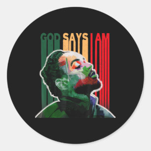 Sticker Rond Dieu Dit Que Je Suis Mustard Lamar Hip hop Histoir