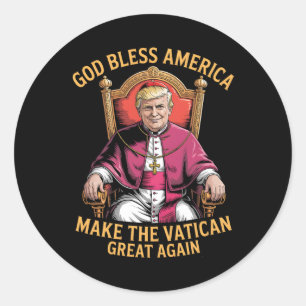 Sticker Rond Dieu Drôle Béni L'Amérique Faire Le Grand Aga Du V