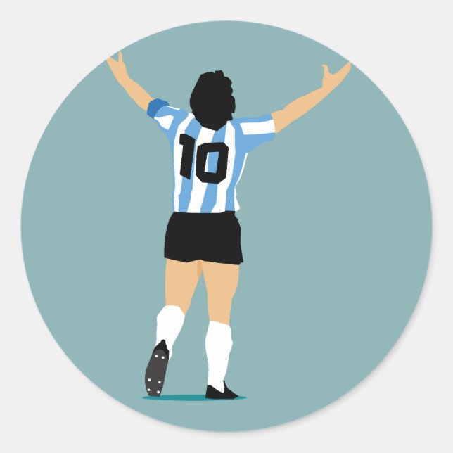 Sticker Rond Dieu Du Football Le Plus Grand De Tous Les Temps (Devant)