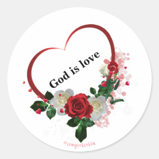 Sticker Rond Dieu est amour