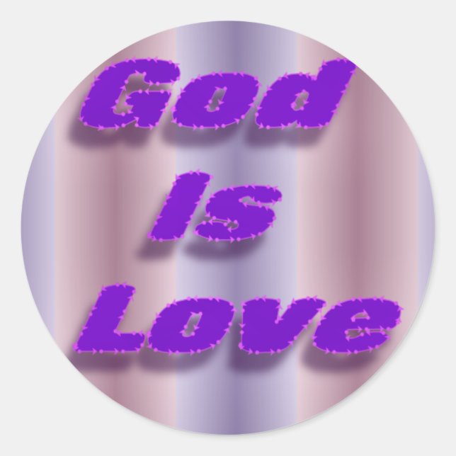 Sticker Rond Dieu est amour (Devant)