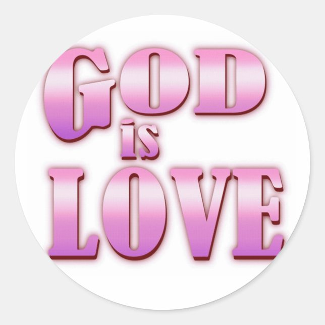 Sticker Rond dieu est amour (Devant)