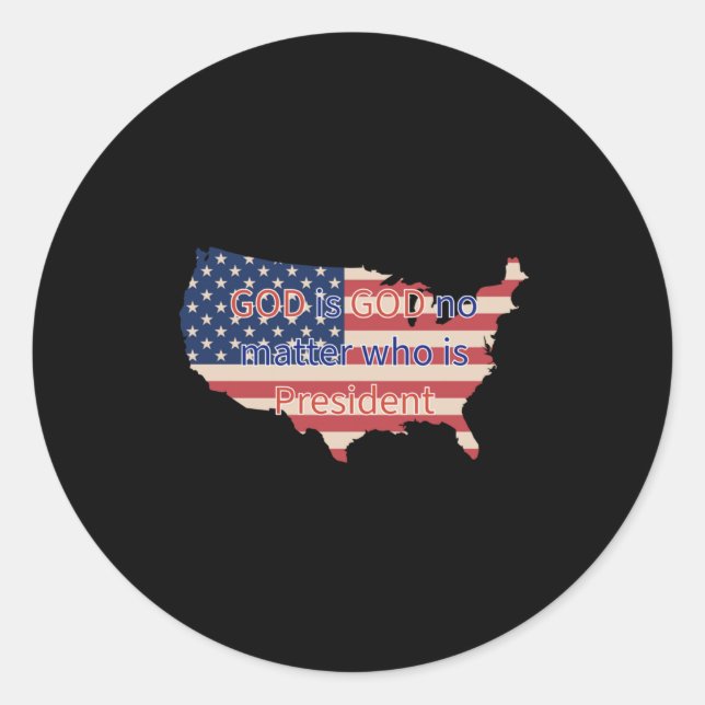 Sticker Rond Dieu est Dieu (Devant)