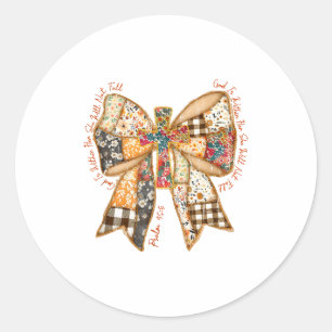 Sticker Rond Dieu est en elle, elle ne tombera pas, Jésus, Chri