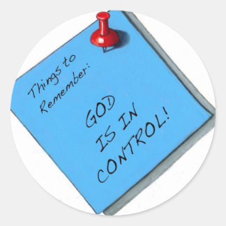 STICKER ROND DIEU EST EN MEMO DE CONTRÔLE