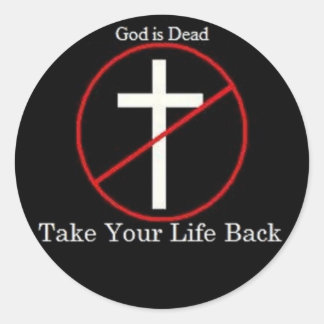 Sticker Rond Dieu est mort