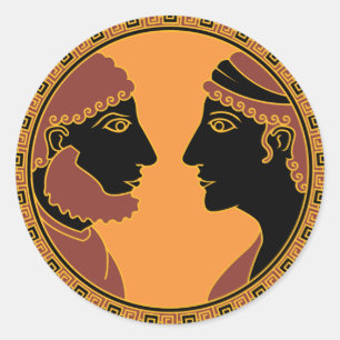 Sticker Rond dieu et déesse grecs