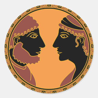 Sticker Rond dieu et déesse grecs