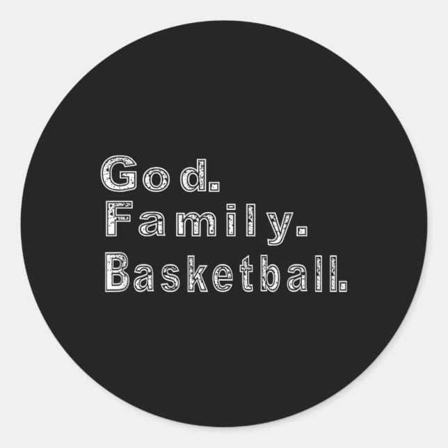 Sticker Rond Dieu Famille Baseball (Devant)