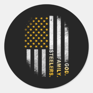 Sticker Rond Dieu Famille Slers-Pro Us Fête des pères Drapeau P