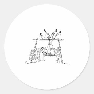 Sticker Rond Dieu guérit l'homme de la paralysie descendu par l