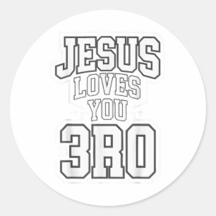 Sticker Rond Dieu Jésus Vous Aimez Bro Amusant Ado chrétien Fil