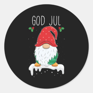 Sticker Rond Dieu Jul Gnome suédois Tomte Gnome scandinave