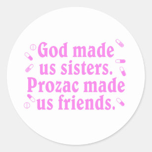 Sticker Rond Dieu nous a fait des soeurs