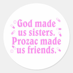 Sticker Rond Dieu nous a fait soeurs