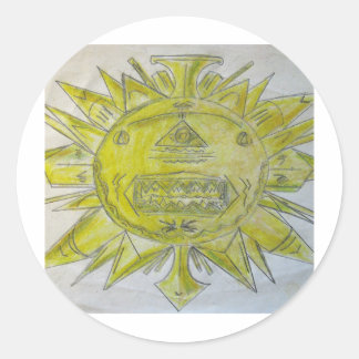 Sticker Rond Dieu Sun