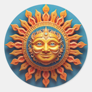 Sticker Rond Dieu Sun