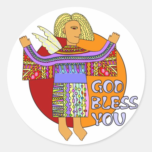 Sticker Rond Dieu te bénisse | transparent Hintergrund (Devant)
