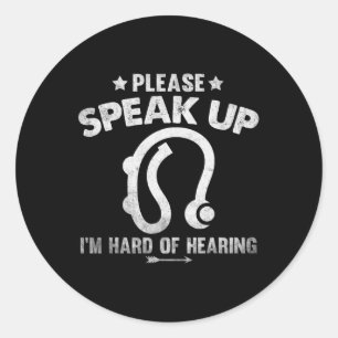 Sticker Rond Difficile D'Entendre Une Audience Vintage Défailla