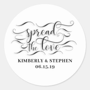 Sticker Rond Diffuser La Faveur Du Mariage D'Amour