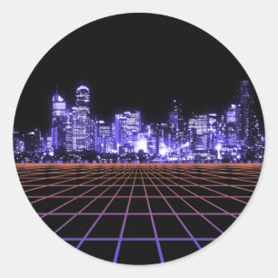 Sticker Rond Digital City