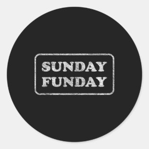 Sticker Rond Dimanche Fun Brunch Footll Sports BBQ