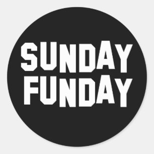 Sticker Rond Dimanche Funday