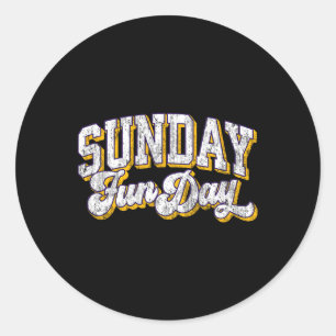 Sticker Rond Dimanche vintage amusant Minnesota Football rétro