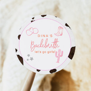 Sticker Rond DINA Space Cowgirl Desert Bachelorette Disco