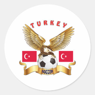 Sticker Rond Dinde de football