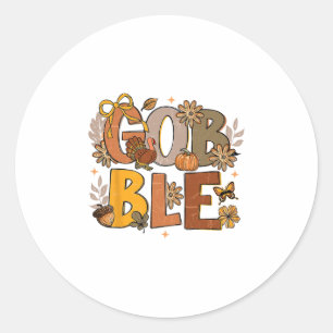 Sticker Rond Dinde Fleurie Rote Jusqu'à Ce Que Vous Chancelliez