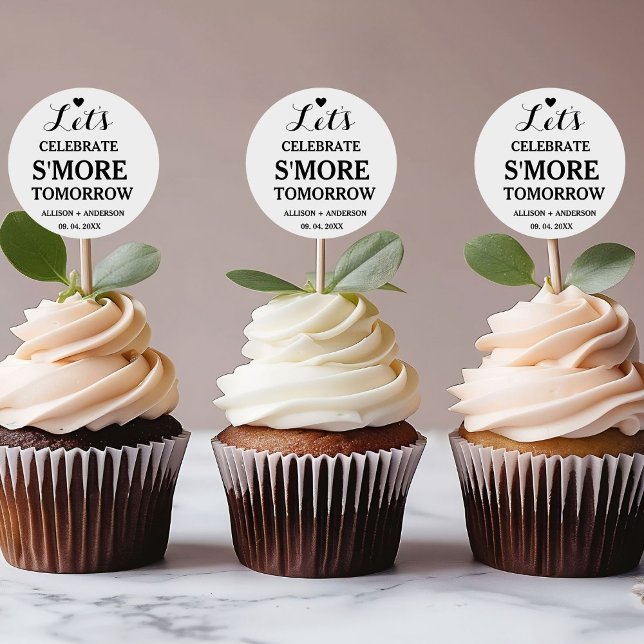 Sticker Rond Dîner de répétition Célébrons l'amour S'more  (Créateur téléchargé)