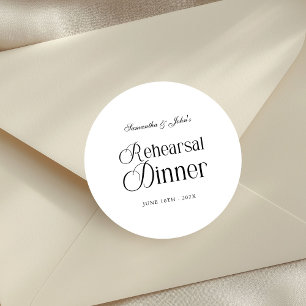 Sticker Rond Dîner de répétition chic moderne