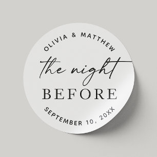 Sticker Rond Dîner de répétition minimaliste   Nuit avant le sc