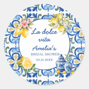Sticker Rond dîner italien La Dolce Vita soirée de mariage lemo