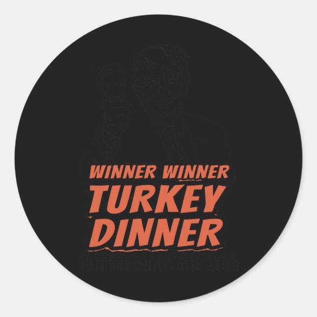 Sticker Rond Dîner Turquie Dîner Turquie Thanksgiving Dadd (Devant)