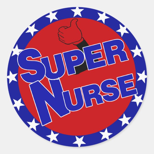 STICKER ROND D'INFIRMIÈRE DE POUCES ENCOURAGEMENT SUPERBE - (Devant)