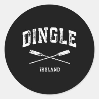 Sticker Rond Dingle Irlande Nautical Crossed Oars