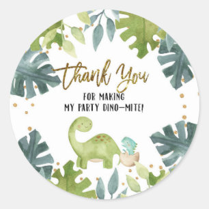 Sticker Rond Dino Merci Stickers.