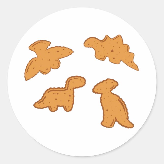 Sticker Rond Dino nuggets (Devant)