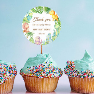 Sticker Rond Dinosaur Baby