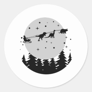 Sticker Rond Dinosaur cadeau de Noël pour enfants, décoration f