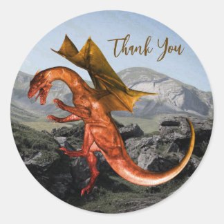 Sticker Rond Dinosaur Jurassic Park Merci Beau