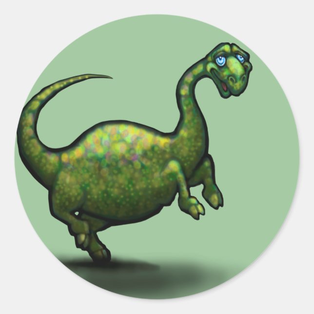 Sticker Rond Dinosaure (Devant)