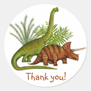 Sticker Rond Dinosaure