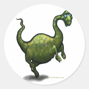 Sticker Rond Dinosaure