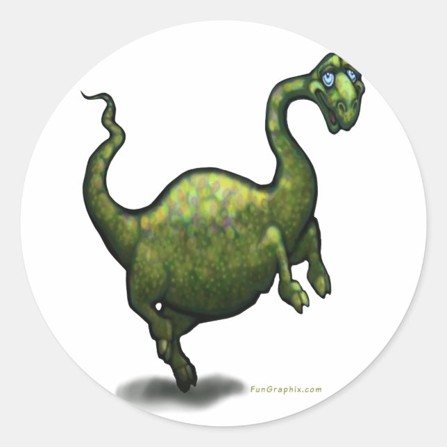 Sticker Rond Dinosaure (Devant)