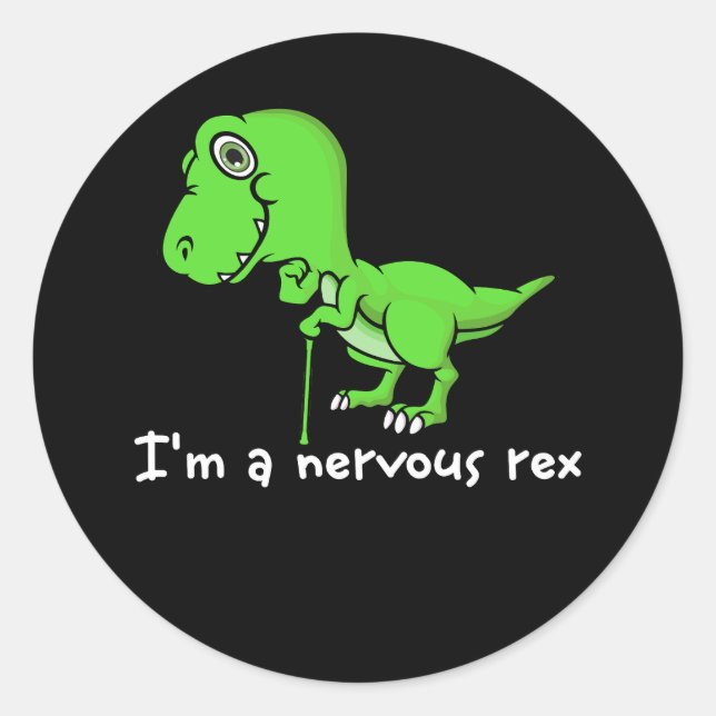 Sticker Rond Dinosaure De Sensibilisation À La Santé Mentale Re (Devant)