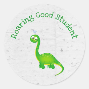 Sticker Rond Dinosaure préhistorique Personnalisé Rotation Bon