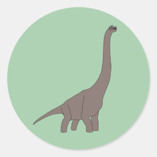 Sticker Rond Dinosaure vert illusima